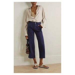 PAIGE • Brooklyn Wide Leg Crop in Vintage Cosmic Navy